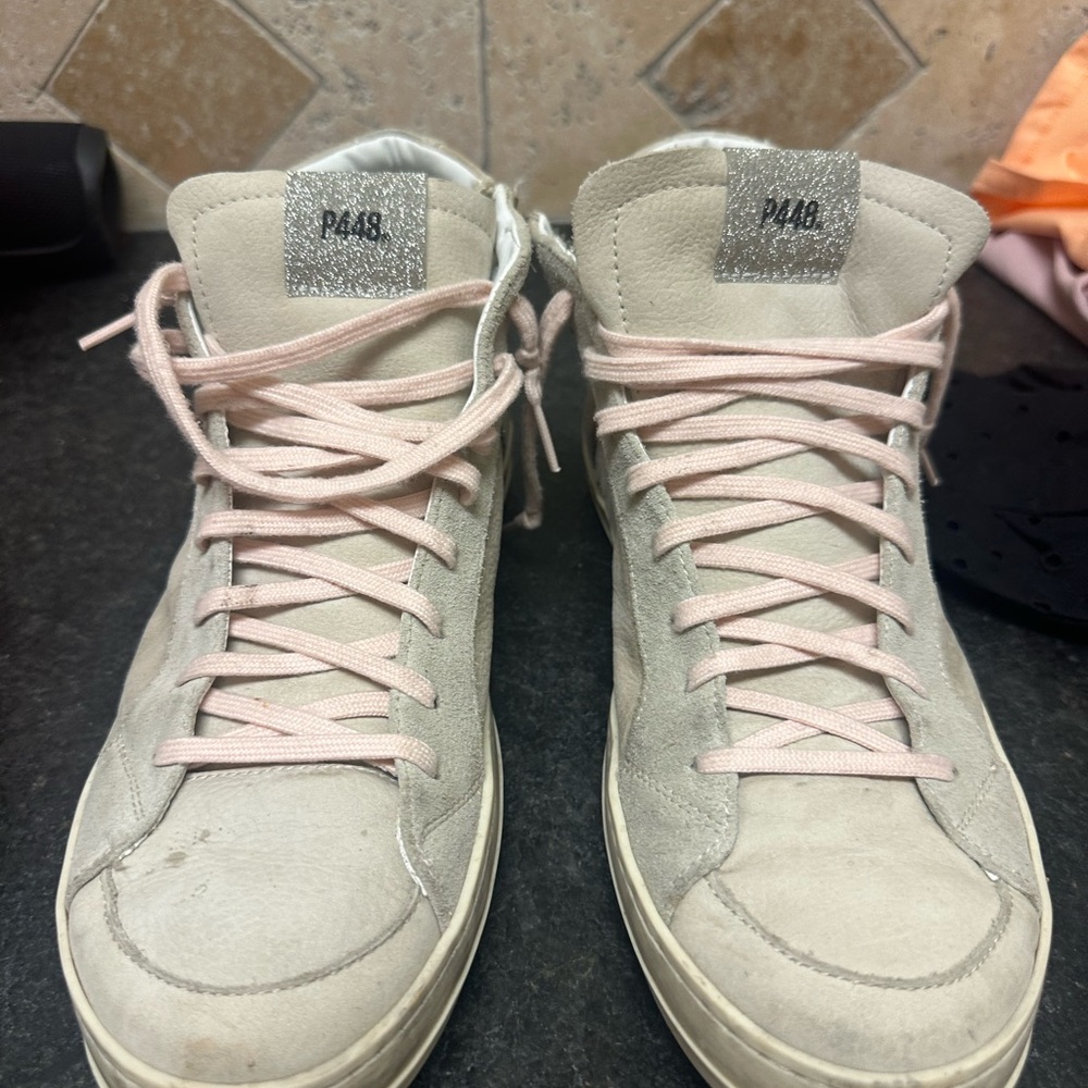 P448 High-Tops with Light Pink Accents